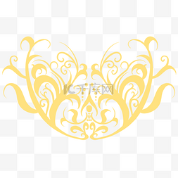 黄色欧式花纹装饰