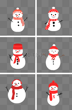 雪人图片_圣诞节白色雪人