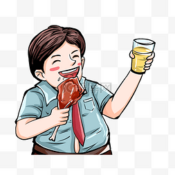 美食啤酒图片_大吃大喝的男人