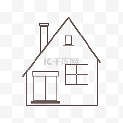 线描稿房子图片_线描房屋住房