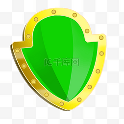 绿色盾牌装饰