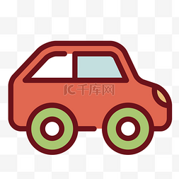 小汽车玩具图片_彩色婴儿小玩具小汽车图标矢量UI