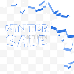 winter sale 冬日可爱冰块卡片