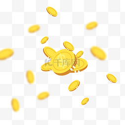 一堆漂浮金币
