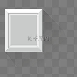 白色木图片_白色立体相框矢量素材