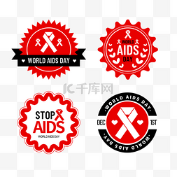 world aids day宣传徽章贴纸