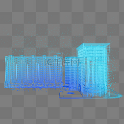 光点线png图片_楼空间建筑科技商业智能魔幻数据