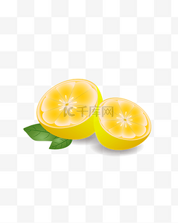 绿色柠檬片图片_卡通绿色柠檬插图