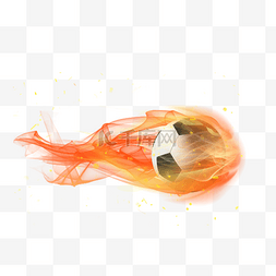 火焰足球效果图片_创意燃烧运动足球着火
