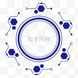 科技简洁图片_创意科技蓝边框