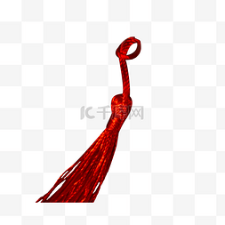红色吉祥绳子悬挂元素
