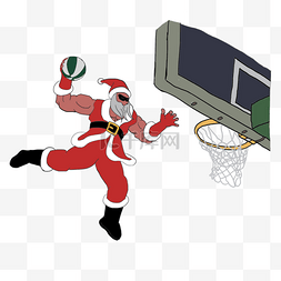 篮球圣诞图片_圣诞篮球飞人