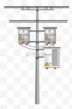 电线杆PNG素材图片_高压电电线杆