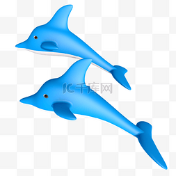 免扣海豚图片_C4D海豚装饰图案