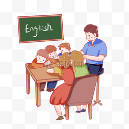 英语培训班教师教学生