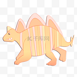 条纹动物图片_条纹的动物恐龙插画