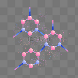 粉色化学原子分子
