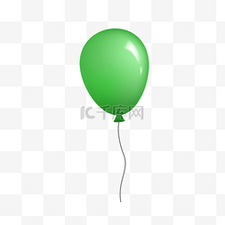 绿色卡通简单气球