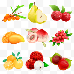 新鲜水果桃子图片_水果图标合集