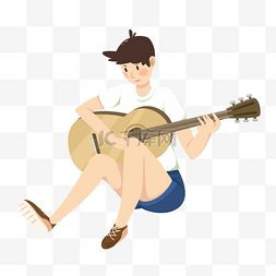 弹吉他男孩图片_弹吉他的男孩