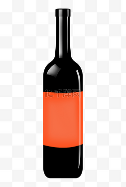 红色红酒瓶图片_红色装饰红酒瓶子