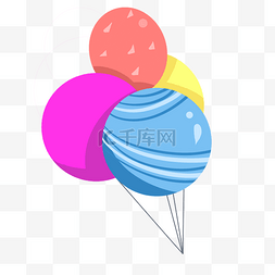 彩色漂浮气球图片_彩色气球图案
