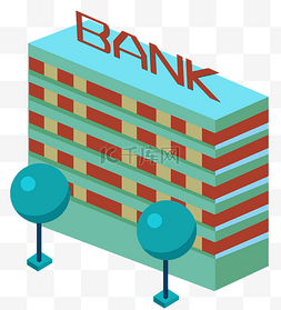 银行大楼图片_绿色银行大楼