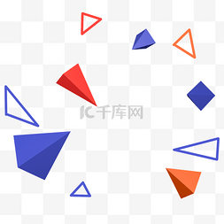 浅色合格证边框图片_三角形元素