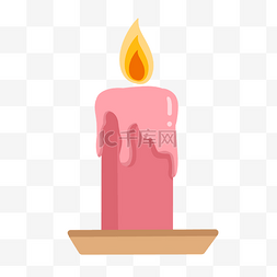 教师节装饰元素图片_教师节粉色蜡烛
