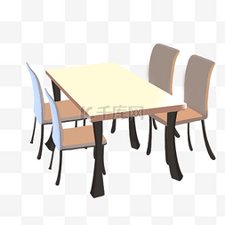 桌椅简约图片_餐桌桌椅