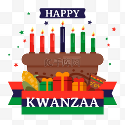 kwanzaa图片_kwanzaa非裔美国人文化扁平风礼物