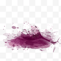创意红酒水彩笔刷元素