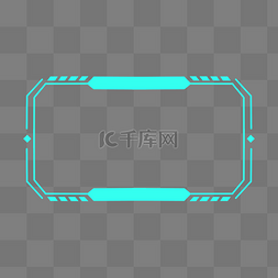 蓝色科技感边框图片_电竞蓝色科技感边框