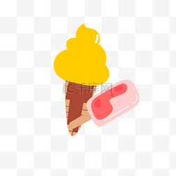夏日冰淇淋装饰图案