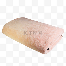 毛巾实物图片_粉色浴巾