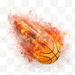 着火的图片_篮球运动着火