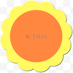 黄橙色的太阳