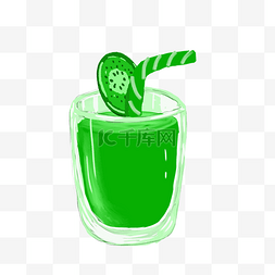 绿色的冰块图片_夏天清凉解渴的冷饮