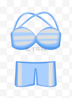 沙滩连衣裙海报图片_蓝色沙滩游衣