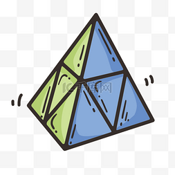 鲁比克魔方图片_简易有趣三角魔方