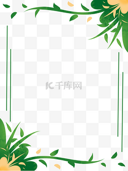 花草藤蔓植物海报装饰边框纹理