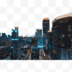 城市科技赛博朋克图片_广东广州市城市夜景建筑