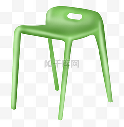 卡通绿色椅子图片_绿色椅子卡通插画