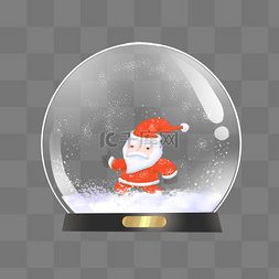 水晶球圣诞图片_圣诞老人水晶球