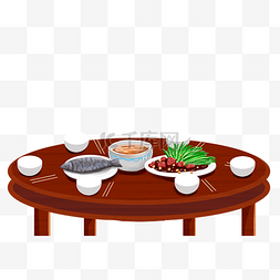 中式餐桌与美食