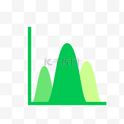 绿色山峰图标免抠图