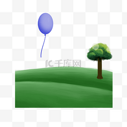 草坪大树气球