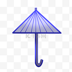 三角形雨伞手绘插画