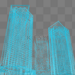 粒子数据图片_楼空间城市仰视科技智能魔幻数据