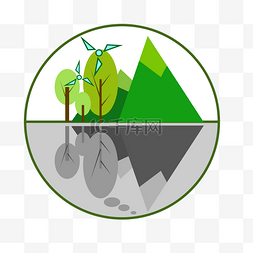 环境治理墙绘图片_绿色环保山水